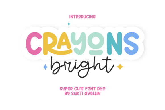 Crayons Bright bubble font