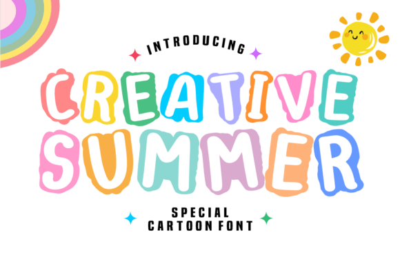 Creative Summer bubble font