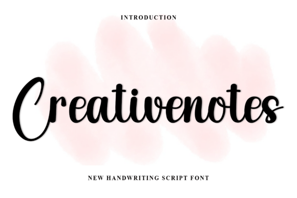 Creativenotes font sample