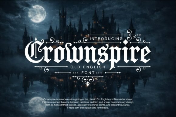 Crownspire gothic blackletter font