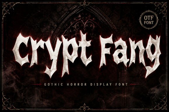 Crypt Fang creepy horror font