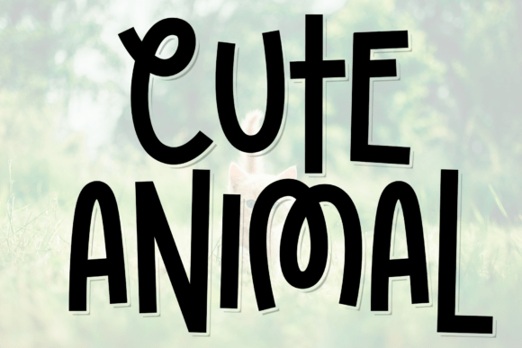 Cute Animal font sample