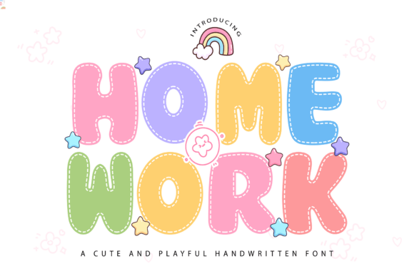 Cute Homework bubble font