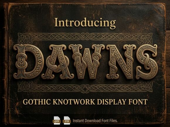 Dawns font sample