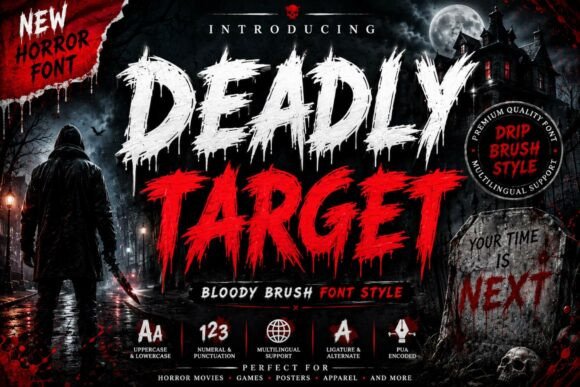 Deadly Target tattoo lettering font