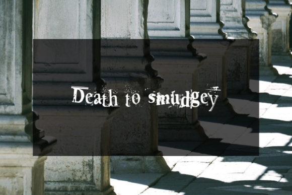 Death to Smudgey Halloween icon font