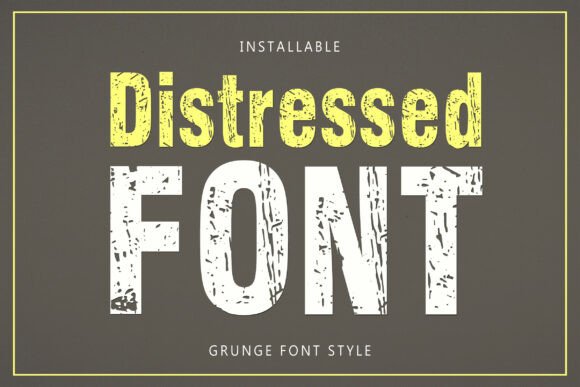 Distressed font sample