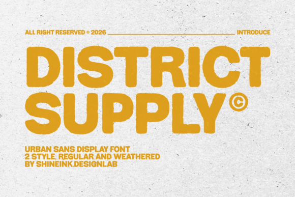 District Supply bubble font