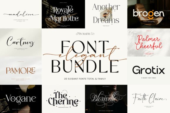 Elegant Bundle (20 Fonts) font
