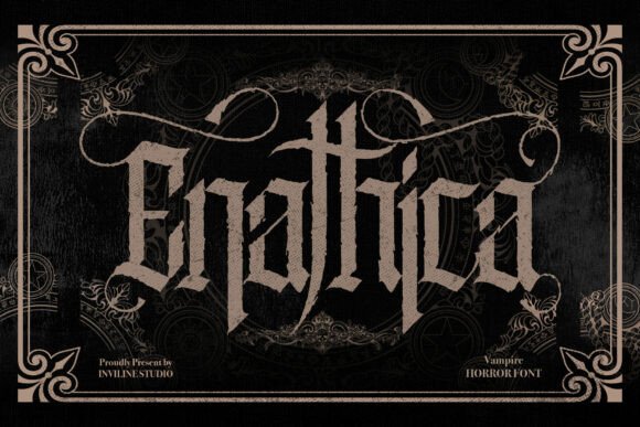 Enathica tattoo lettering font