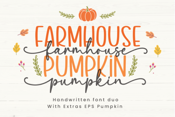 Farmhouse Pumpkin Halloween font
