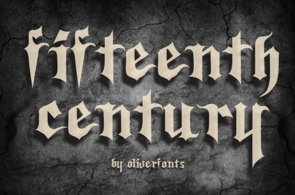 Fifteenth Century tattoo font