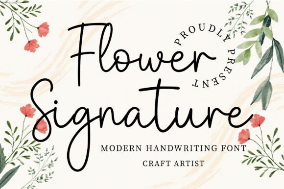 Flower font sample