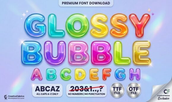Glossy Bubble bubble font