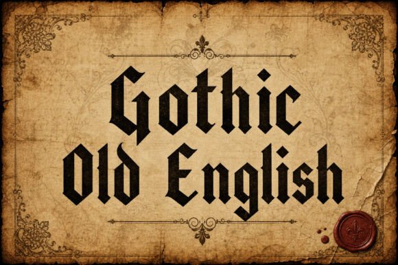 Gothic Old English gothic blackletter font
