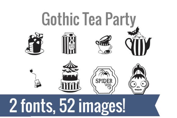 Gothic Tea Party Dingbats Christmas font
