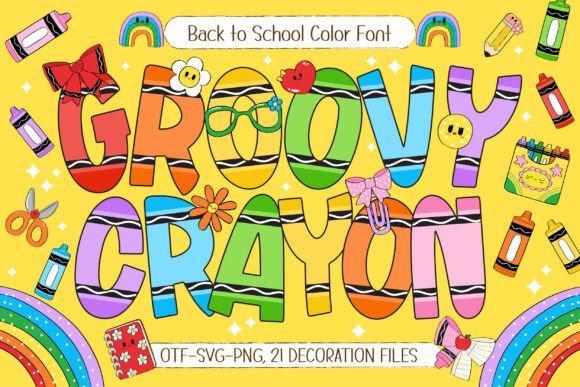 Groovy Crayon bubble font