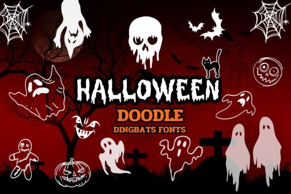 Halloween Doodle (Dingbats) Halloween font