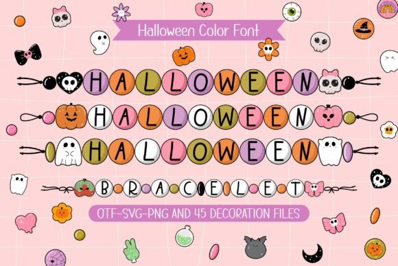 Halloween Bracelet Christmas font