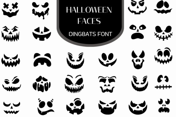 Halloween Faces (Dingbats) Halloween font