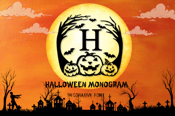 Halloween Monogram Halloween font