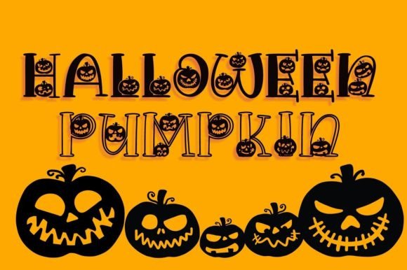 Halloween Pumpkin (Faces) Halloween font