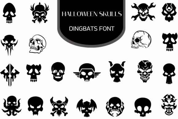Halloween Skulls (Dingbats) Halloween font