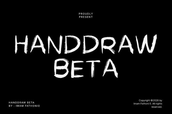 Handdraw Beta font sample