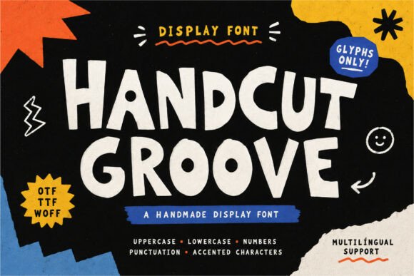 Handcut Groove font sample