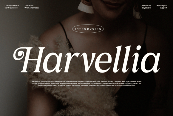 Harvellia font sample
