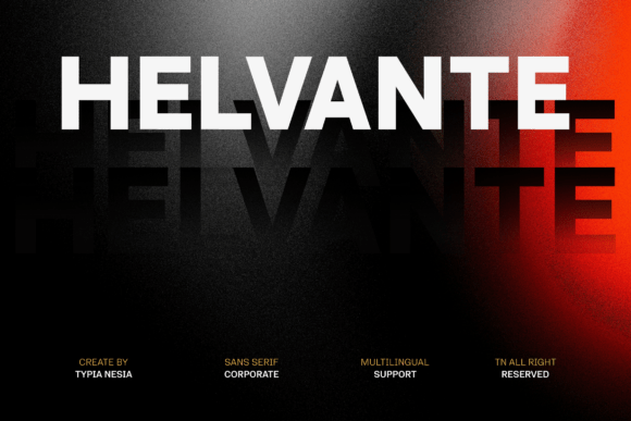 Helvante font sample