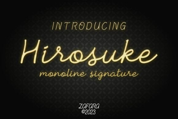 Hirosuke font sample