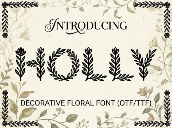 Holly Christmas font