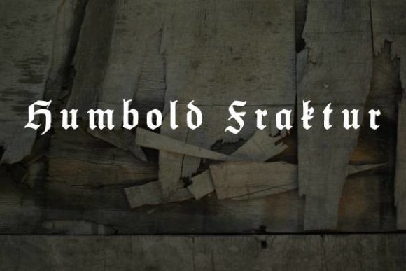 Humbold Fraktur tattoo lettering font
