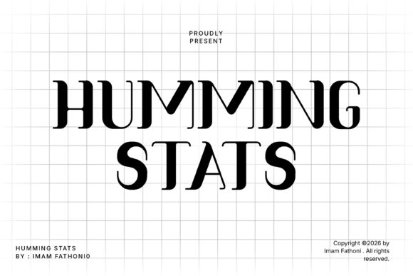 Humming Stat font sample