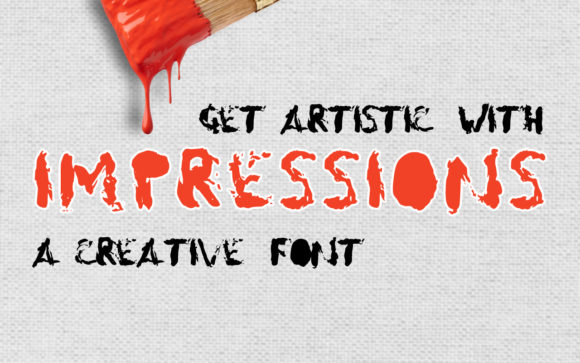Impressions creepy horror font