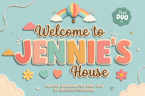 Jennies House bubble font