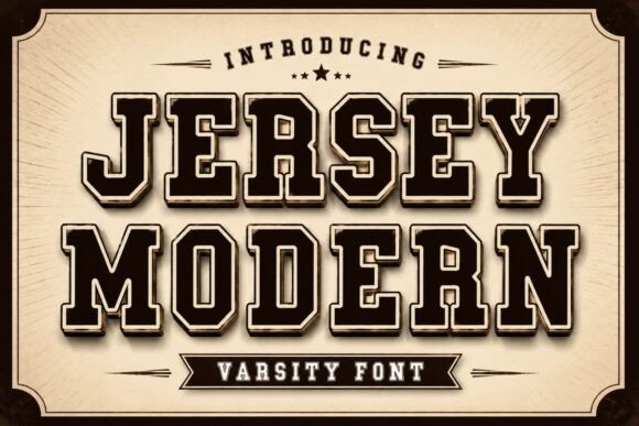 Jersey Modern tattoo font