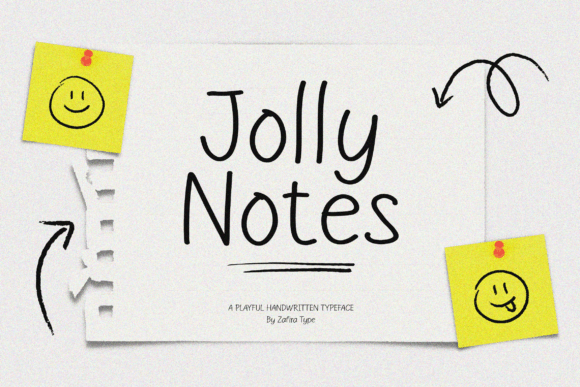 Jolly Notes font sample