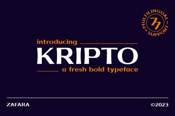 Kripto font sample