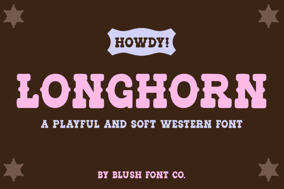 Longhorn Western bubble font