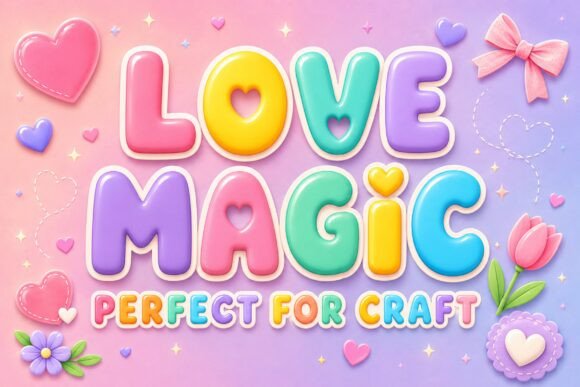 Love Magic bubble font