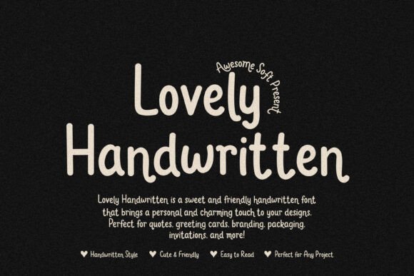 Lovely font sample