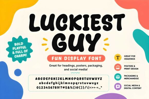 Luckiest Guy bubble font