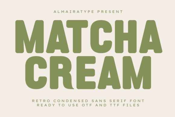 Matcha Cream bubble font