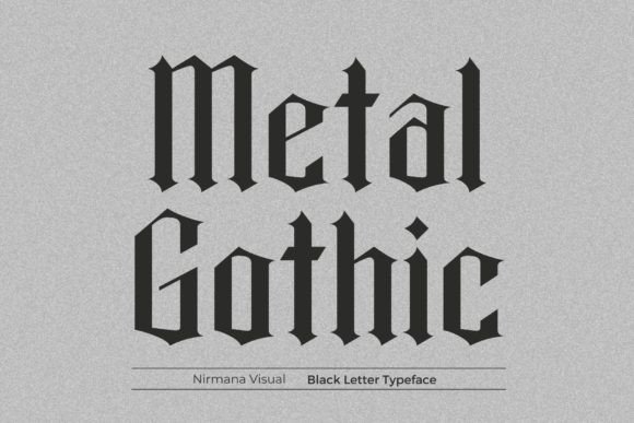 Metal Gothic tattoo lettering font