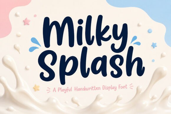 Milky Splash bubble font