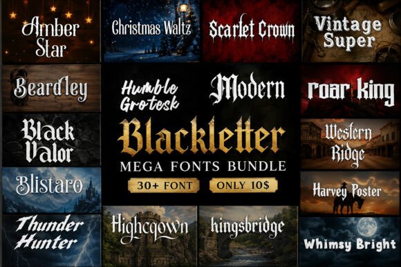 Modern Blackletter Mega Bundle Christmas font