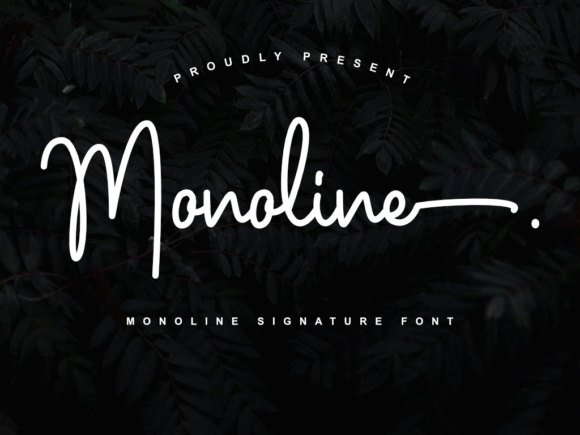 Monoline free font