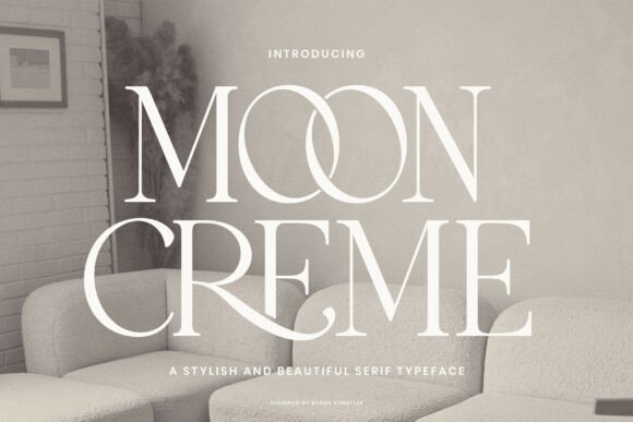 Moon Creme font sample
